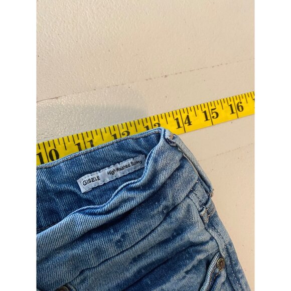 Dear John Patchwork Skinny Jeans Blue Denim Cotton/Spandex Blend Size 27 - Picture 10 of 11